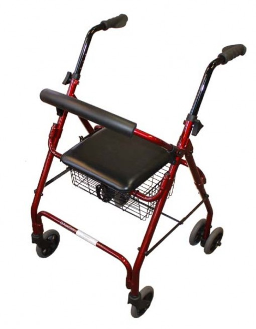 Seat Walker Compression Brakes and Curved Backrest in Walkers/Walkers with Wheels