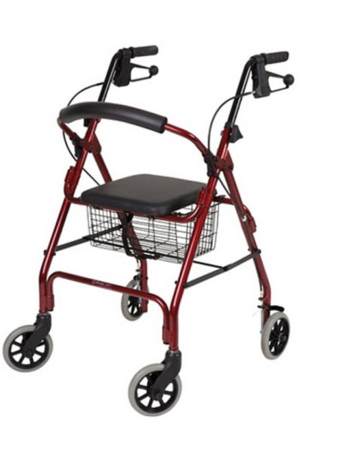 Seat Walker Handbrakes and Curved Backrest in Walkers/Walkers with Wheels