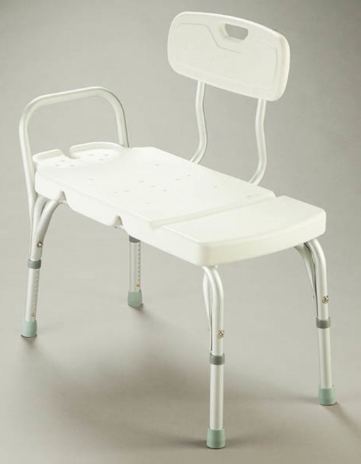 Transfer Bench with Backrest in Bathroom Safety/Transfer Benches
