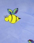 Bees on Light Blue Coated Table Cloth, Placemats & Aprons - Daily Aids/Dining & Eating Aids