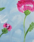 Carnations on Blue Coated Table Cloth, Placemats & Aprons - Daily Aids/Dining & Eating Aids