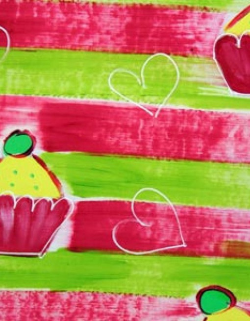 Cupcakes and Hearts Coated Table Cloth, Placemats & Aprons in Daily Aids/Dining & Eating Aids