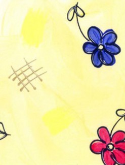 Daisies on Yellow Coated Table Cloth, Placemats & Aprons - Daily Aids/Dining & Eating Aids