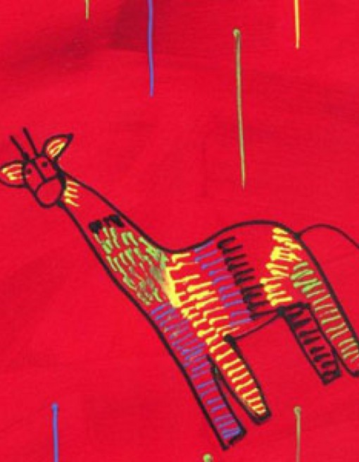Giraffe on Red Coated Table Cloth, Placemats & Aprons in Daily Aids/Dining & Eating Aids