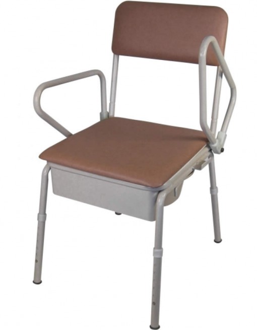 Bedside Commode with swing up Arms in Bathroom Safety/Commodes