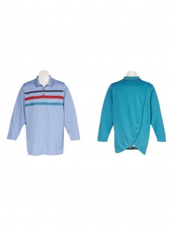 Mens Petal Back Polo Long Sleeve - Adaptive Clothing/Mens/Men's Sportswear