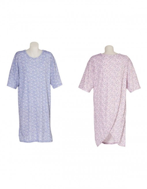 Petal Back Nightie Short Sleeve - Adaptive Clothing/Womens/Women's Sleepwear