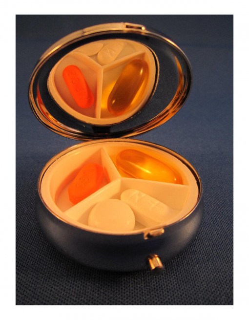Pill Box - Silver in Medication Aids/Medication Cases