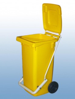 120Litre Foot operated wheelie bin - Professional/Trolleys/Laundry Trolleys