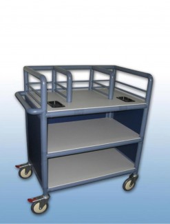 3 x Shelf enclosed double urn trolley - Professional/Trolleys/Beverage Trolleys