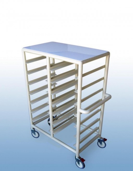 Double Bay 14 x Tray service trolley with solid top in Professional/Trolleys/Food service Trolleys