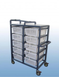 Laundry Valet Trolley (20 x Baskets) - Professional/Trolleys/Laundry Trolleys