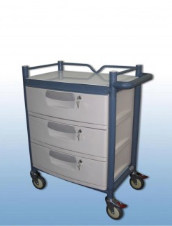 Lockable three drawer trolley - Professional/Trolleys/Drawer Trolleys