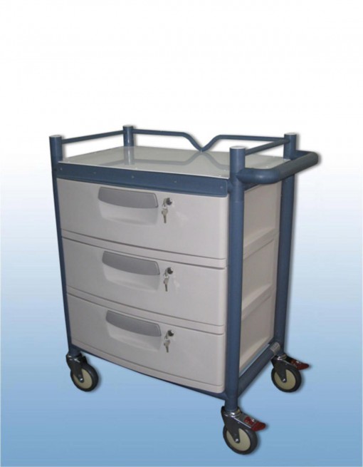 Lockable three drawer trolley in Professional/Trolleys/Drawer Trolleys