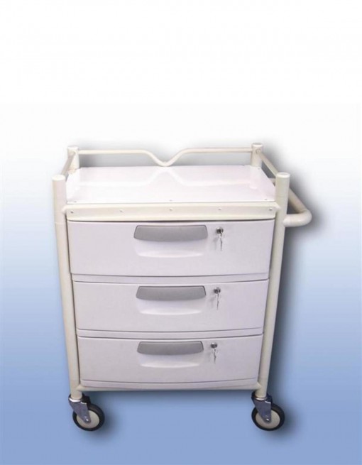 Lockable three drawer trolley in Professional/Trolleys/Drawer Trolleys