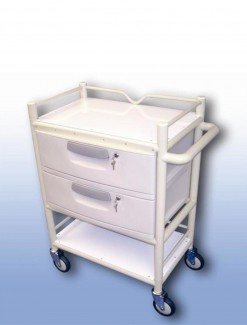 Lockable two drawer trolley - Professional/Trolleys/Drawer Trolleys
