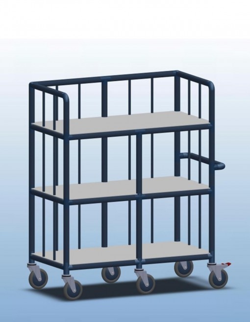 Medium Coral Laundry Trolley in Professional/Trolleys/Laundry Trolleys