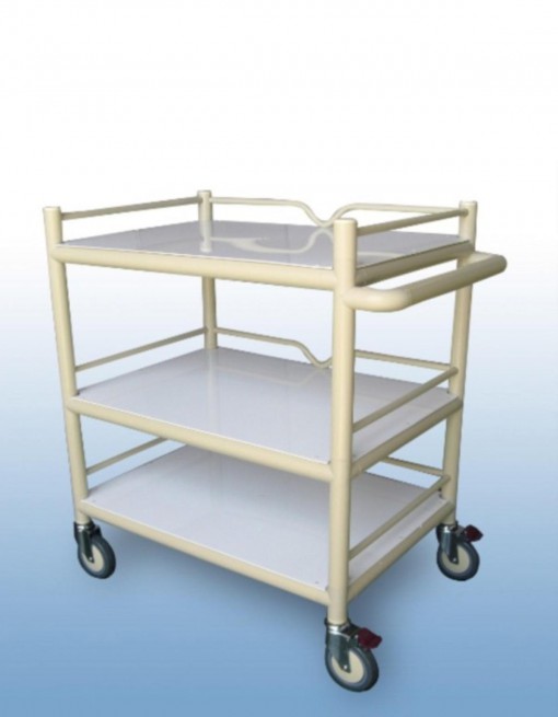 Multi-Purpose Trolley 3 x PVC shelf + 3 x Guard rails in Professional/Trolleys/Laundry Trolleys