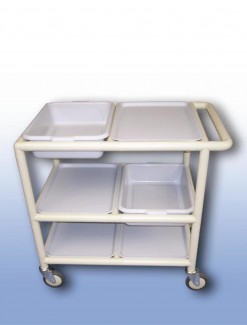 Multi-Purpose trolley (3 x shelves with trays) - Professional/Trolleys/Multi-use Trolleys