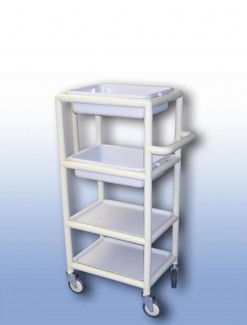 Multi-Purpose trolley (4 x shelves with trays) - Professional/Trolleys/Multi-use Trolleys