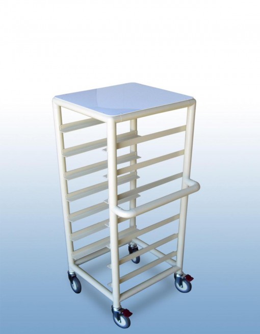 Single Bay 7 x Tray service trolley with solid top in Professional/Trolleys/Food service Trolleys