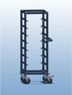 Single Bay 8 tray service trolley with solid top - Professional/Trolleys/Food service Trolleys