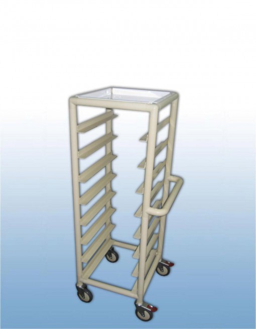 Single Bay 8 x Tray service trolley with recessed top in Professional/Trolleys/Food service Trolleys