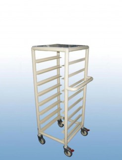 Single Bay 8 x Tray service trolley with Solid top - Professional/Trolleys/Food service Trolleys