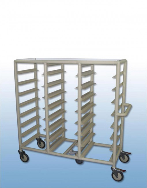 Triple Bay 24 x Tray service trolley with recessed top in Professional/Trolleys/Food service Trolleys