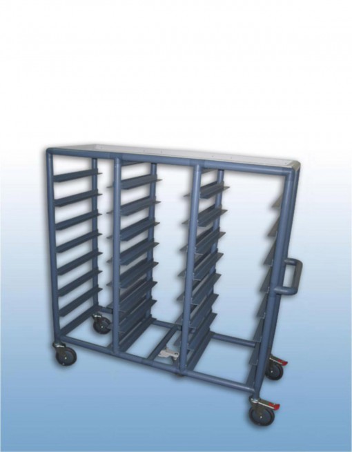 Triple Bay 24 x Tray service trolley with recessed top in Professional/Trolleys/Food service Trolleys