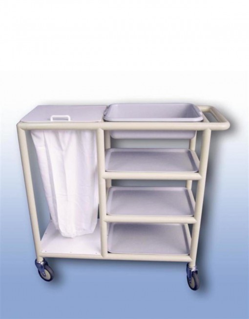 Utility trolley (4 x shelf with trays) in Professional/Trolleys/Cleaning Trolleys