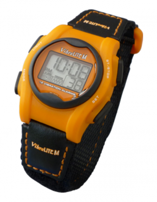 VibraLITE MINI - Velcro Orange Black Band - 12 Alarm Vibrating Watch in Medication Aids/Medication Reminders & Alarms